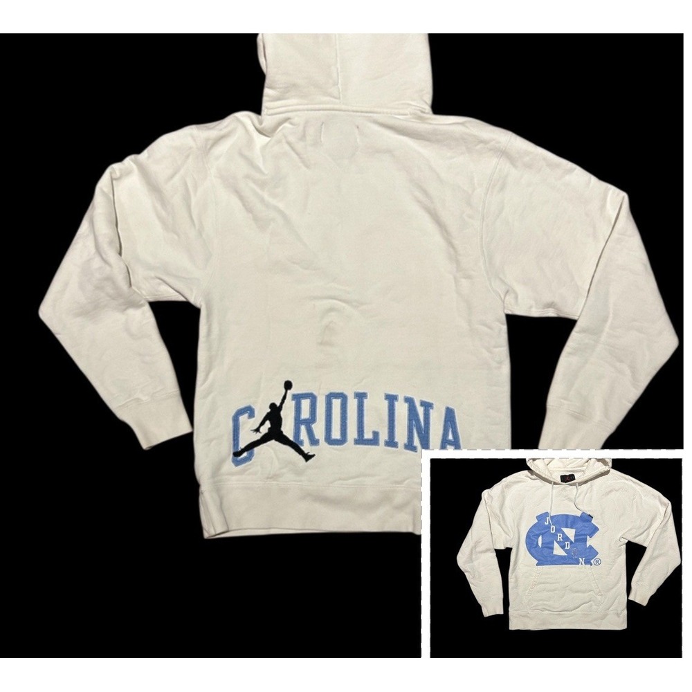 Air Jordan Brand North Carolina Tar Heels Hoodie Limited Ed Sz Small White‎ Blue